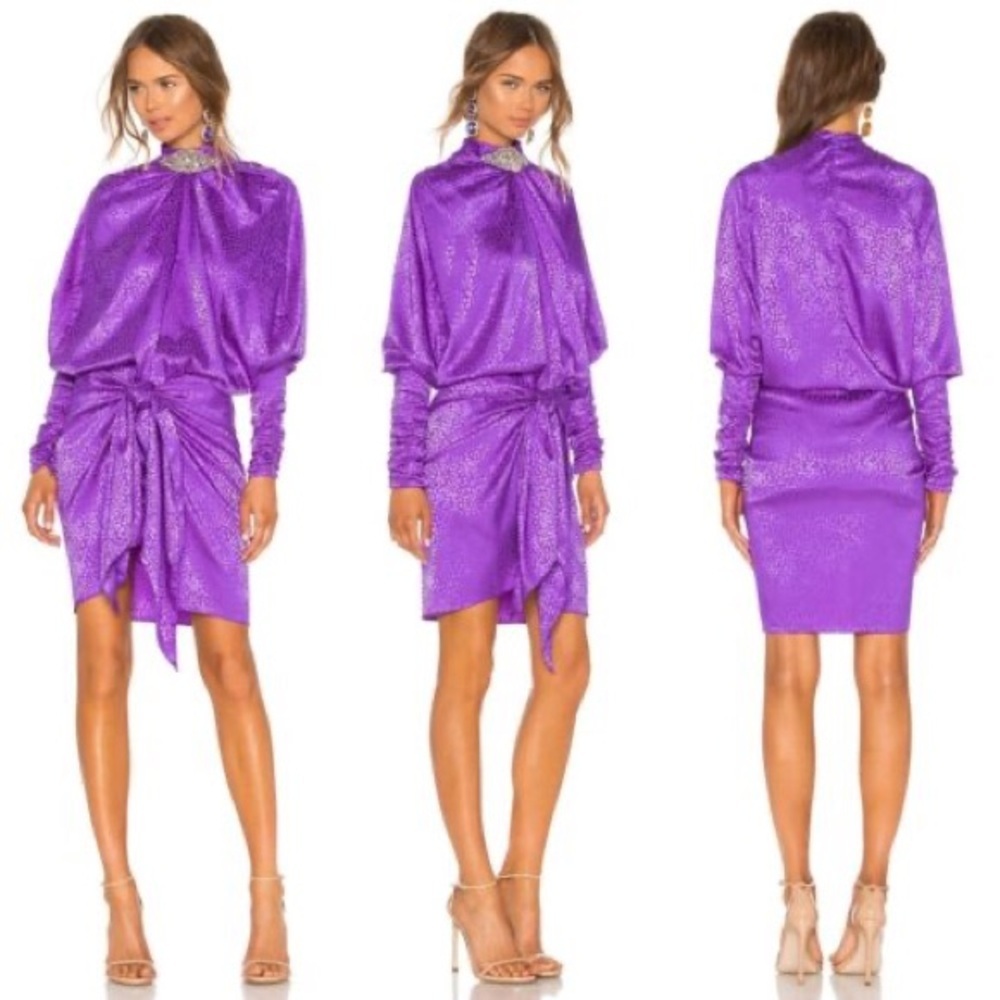 Dodo Bar Or Ida Dress in Purple Leopard